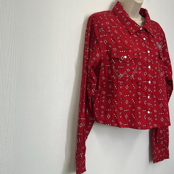 Wrangler - NWT UGA Georgia Bulldogs Retro Long Sleeve Snap Button Up Shirt Med - Picture 3 of 14